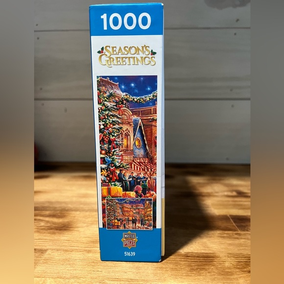NWOT~MASTER PIECES- "VILLAGE SQUARE " SEASONS GREETINGS 1000 Piece Jigsaw Puzzle - Picture 4 of 6